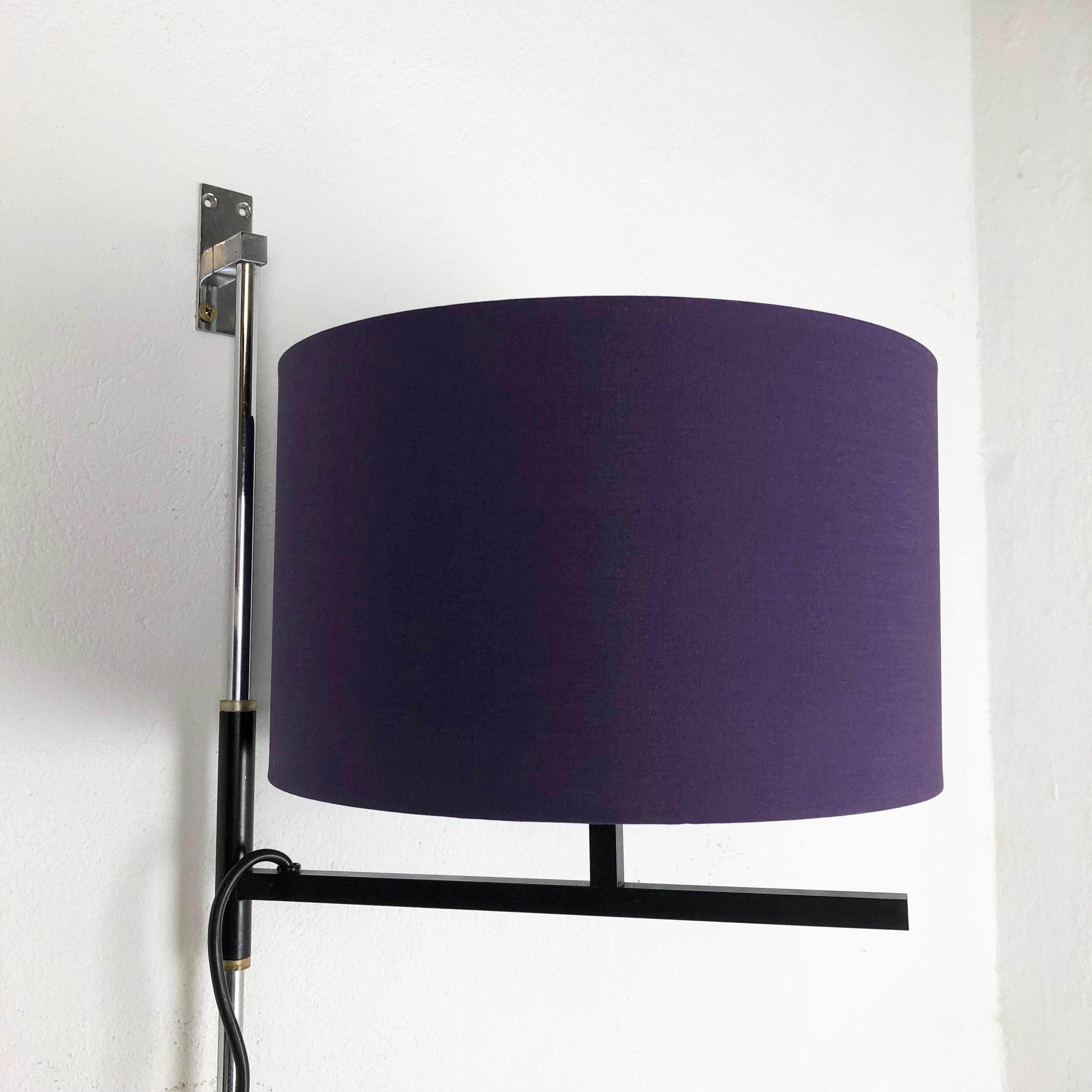 Tedesco Originale applique minimalista regolabile in metallo, Cosack Attrib. Germania anni '60 in vendita