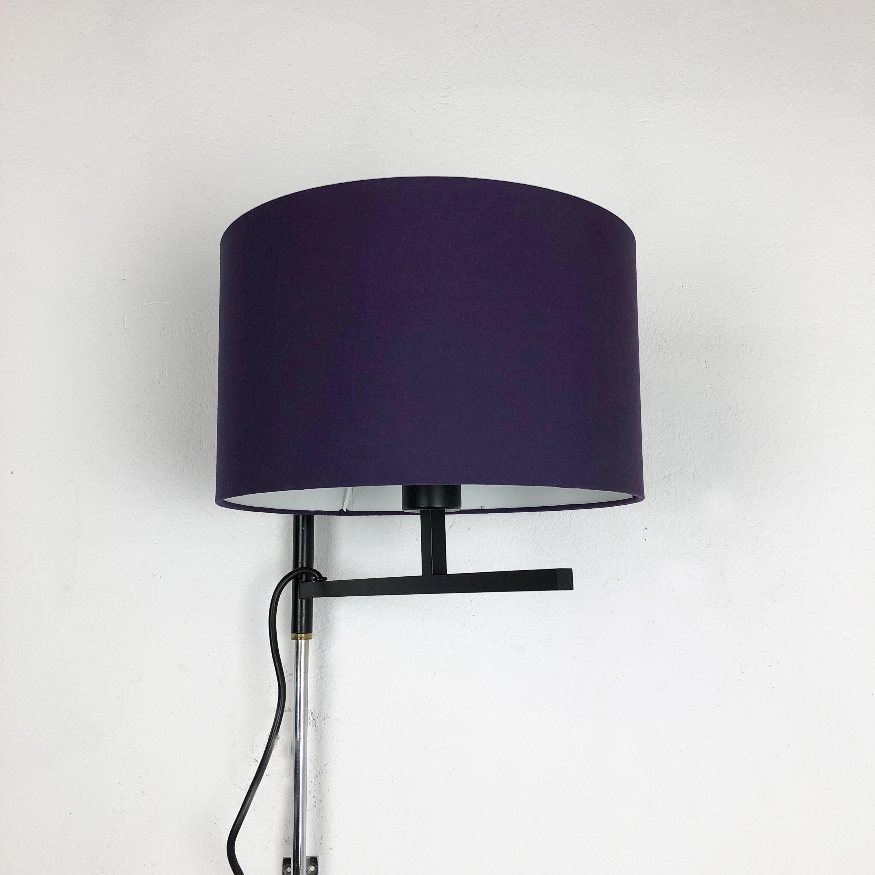 Originale applique minimalista regolabile in metallo, Cosack Attrib. Germania anni '60 In condizioni buone in vendita a Kirchlengern, DE