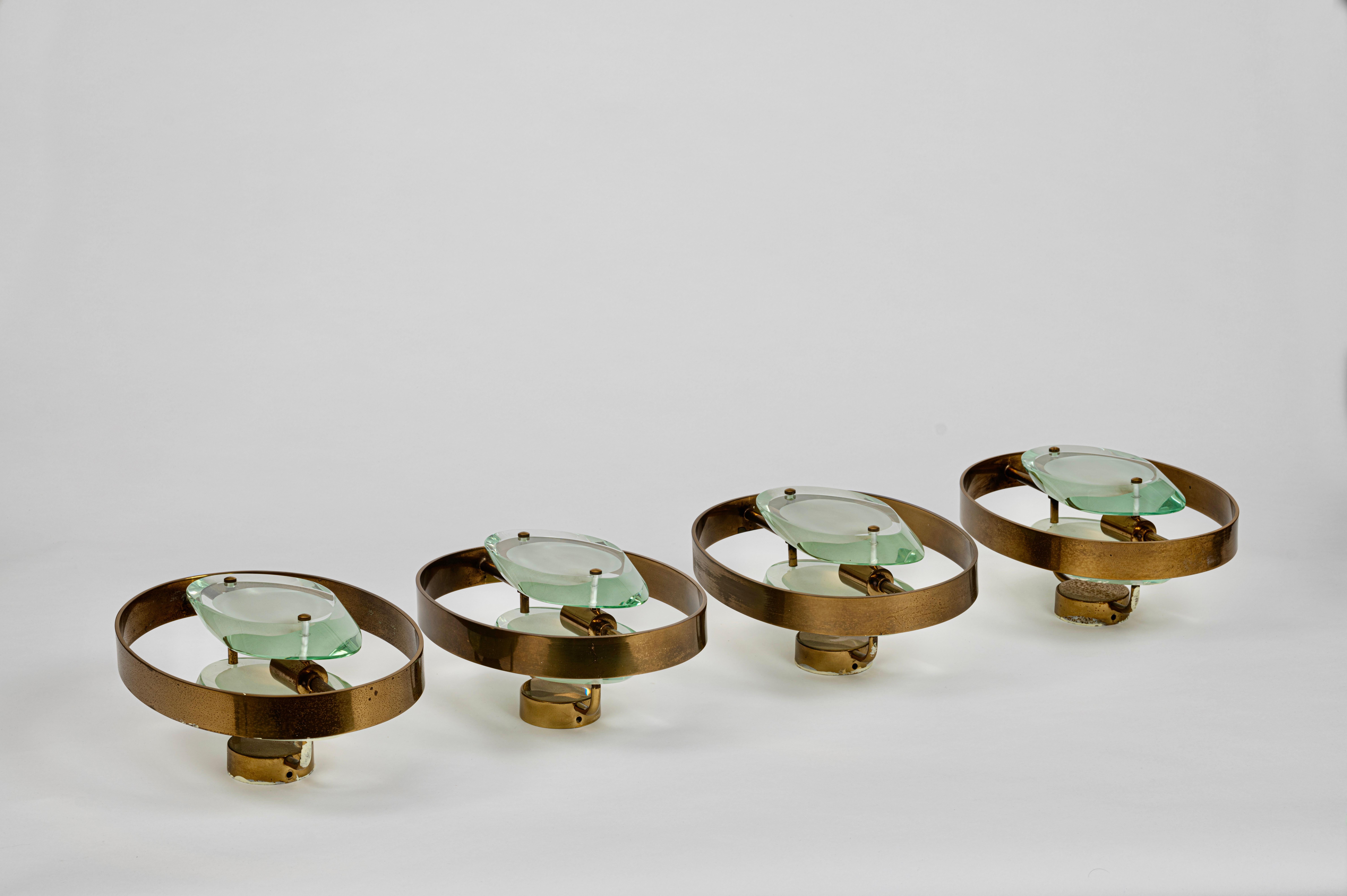 Original Mod. 2240 'Micro' Appliques by Max Ingrand for Fontana Arte, c.1961 For Sale 4