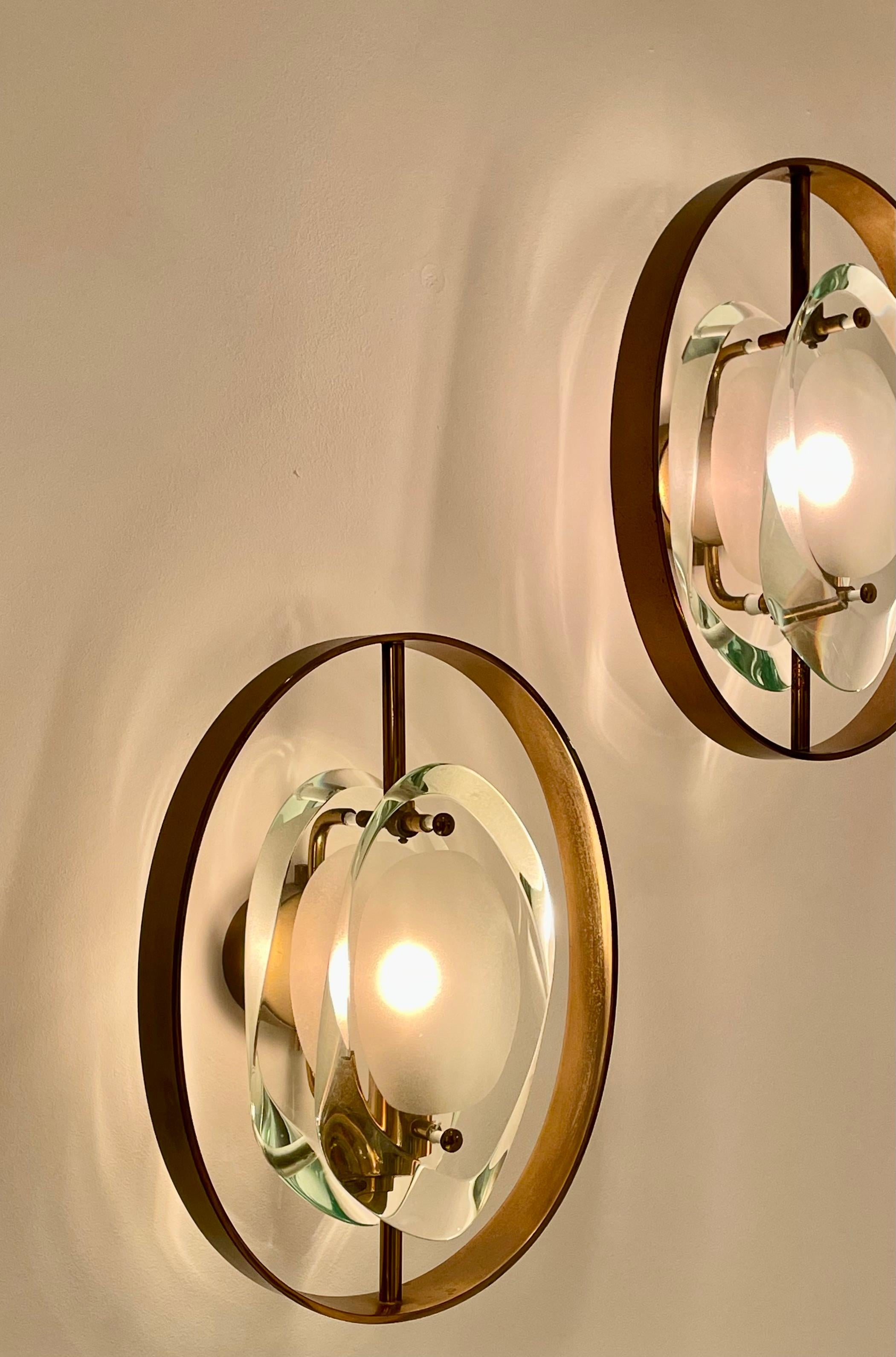 Original Mod. 2240 'Micro' Appliques by Max Ingrand for Fontana Arte, c.1961 For Sale 5