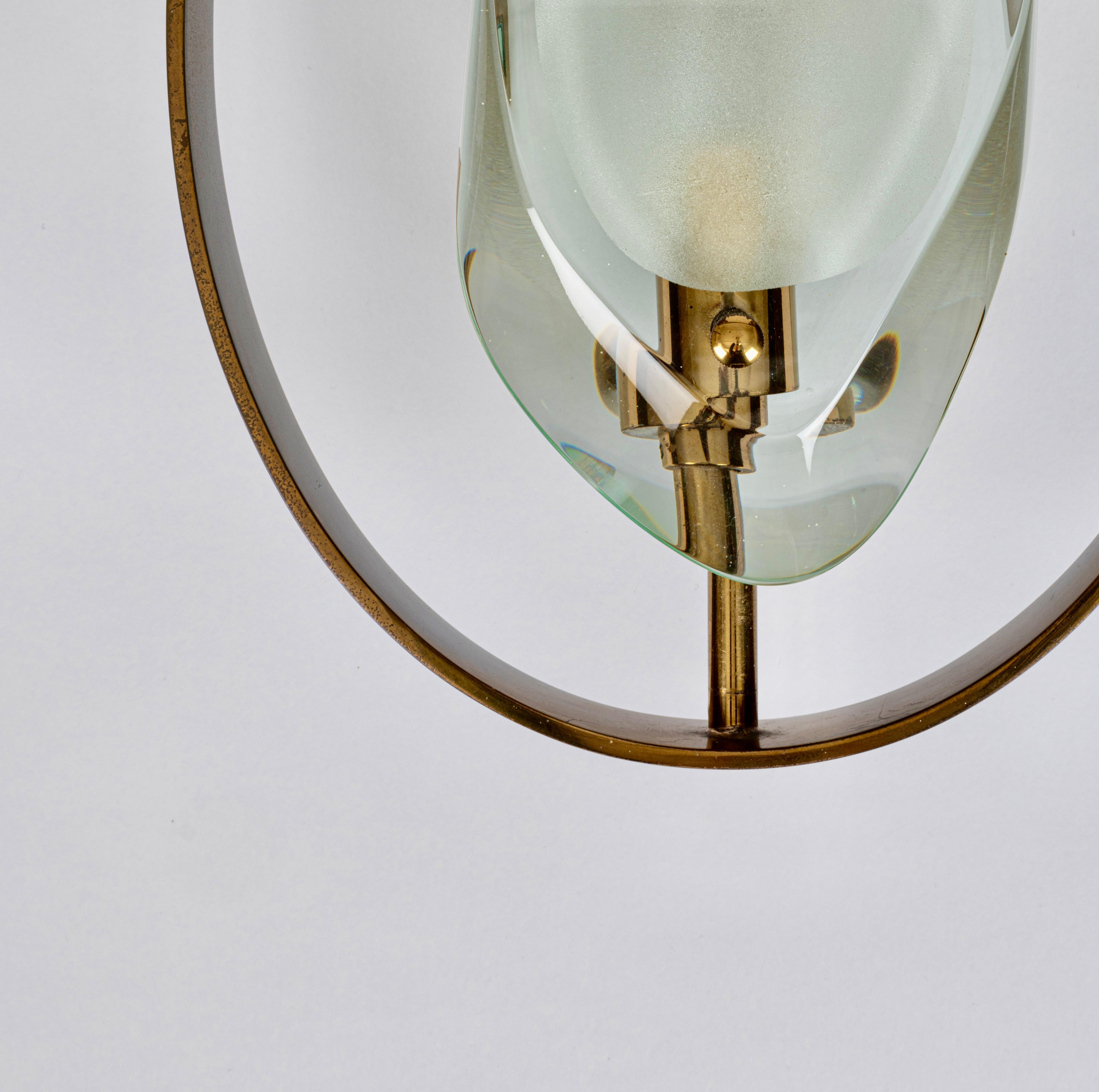 Brass Original Mod. 2240 'Micro' Appliques by Max Ingrand for Fontana Arte, c.1961 For Sale