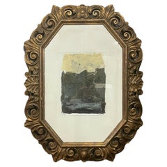 Original Modern Art in Antique Carved / Gilt Frame