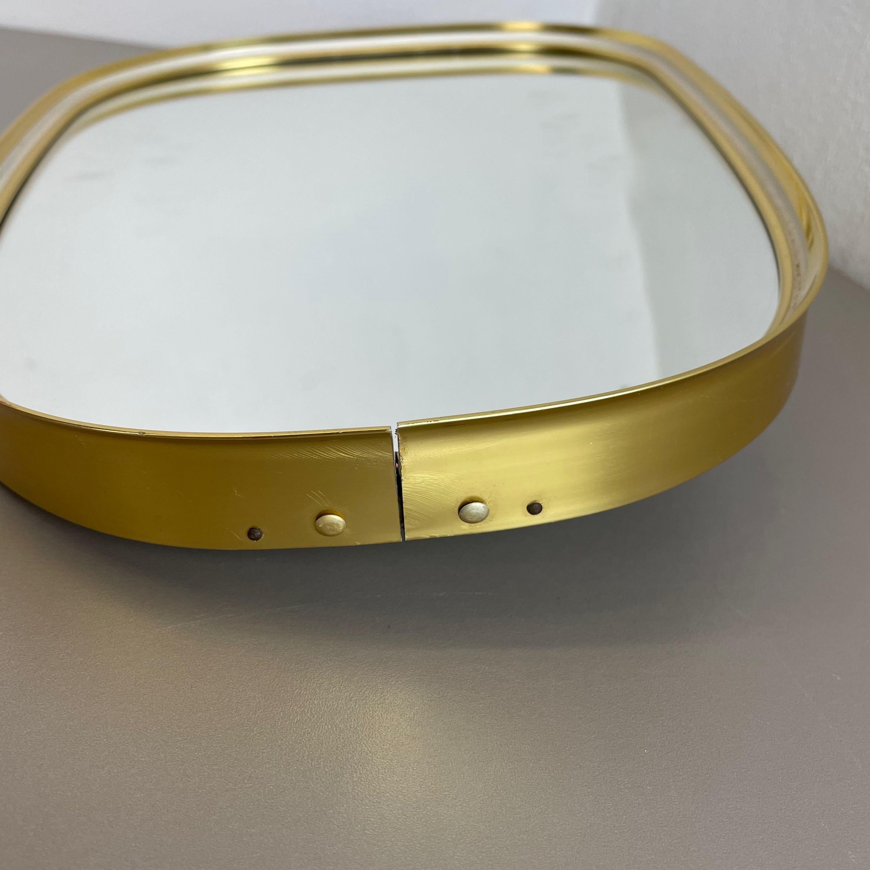 Original Modern Brass Table Mirror Vereinigte Werkstätten Munich, Germany 1950s For Sale 7