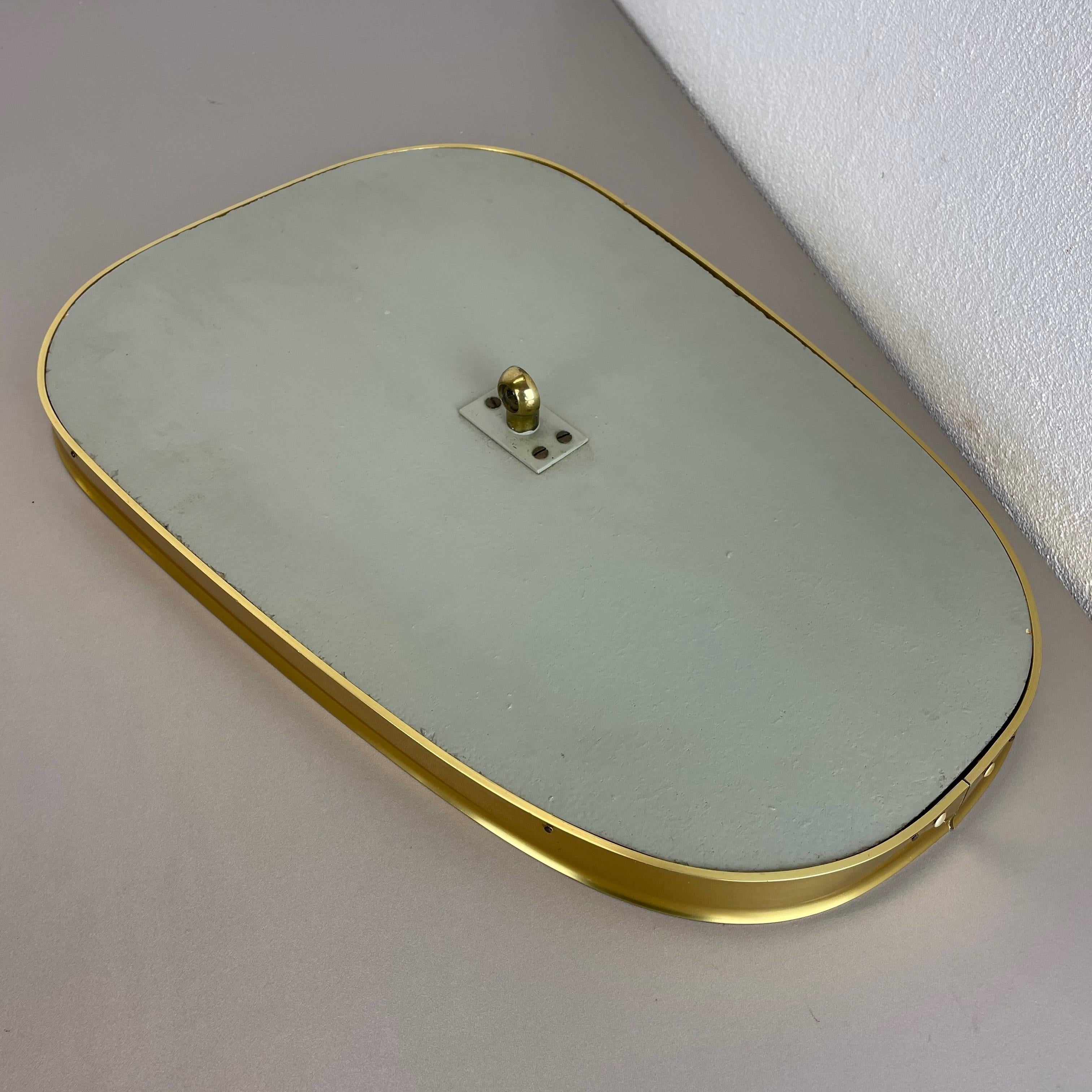 Original Modern Brass Table Mirror Vereinigte Werkstätten Munich, Germany 1950s For Sale 12