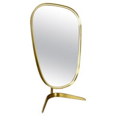 Miroir de table moderne d'origine en laiton Vereinigte Werksttten Munich, Allemagne, années 1950
