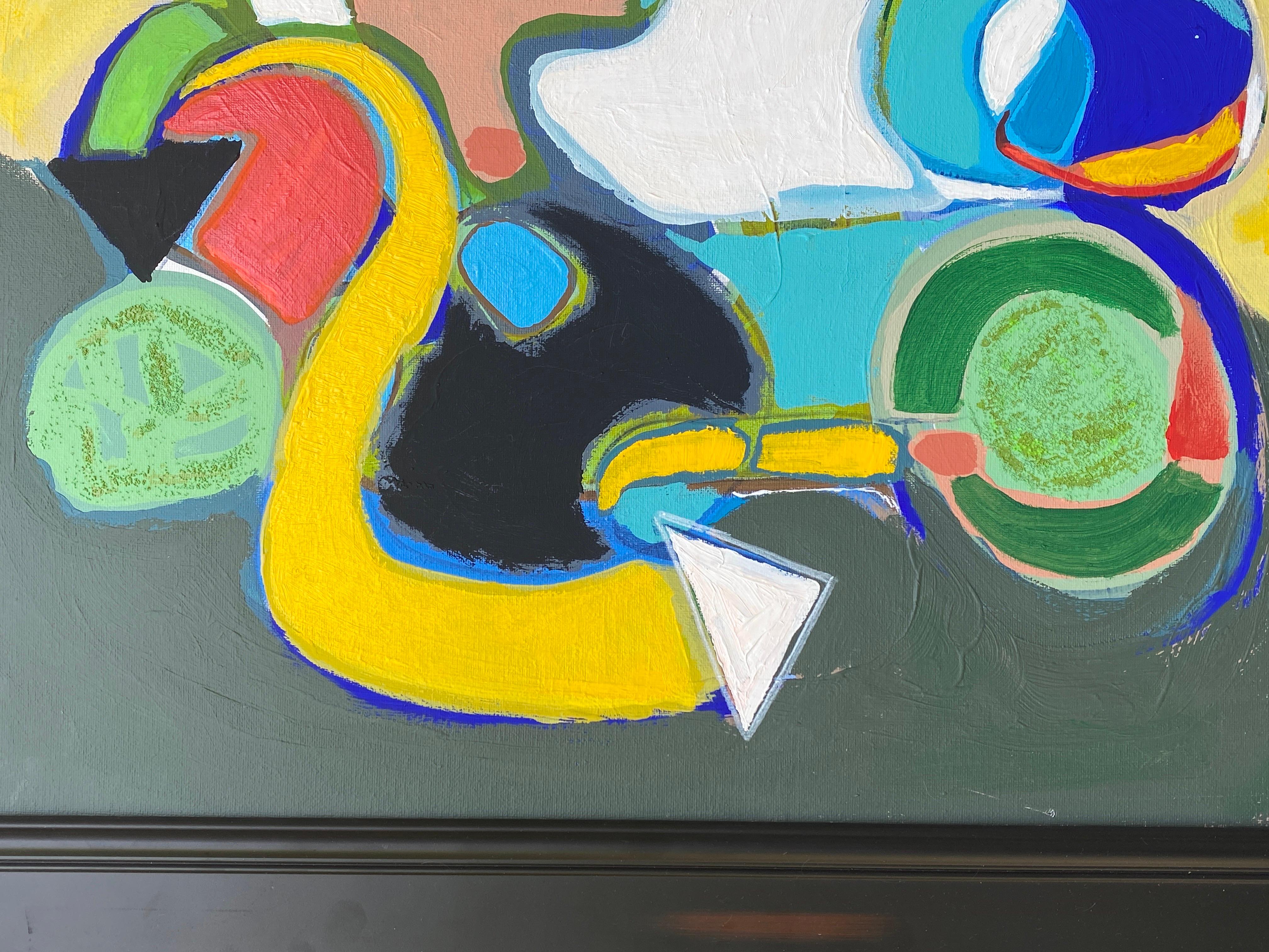 Original Modern Bright Color Abstract Painting by Palm Springs Artist For Sale 5