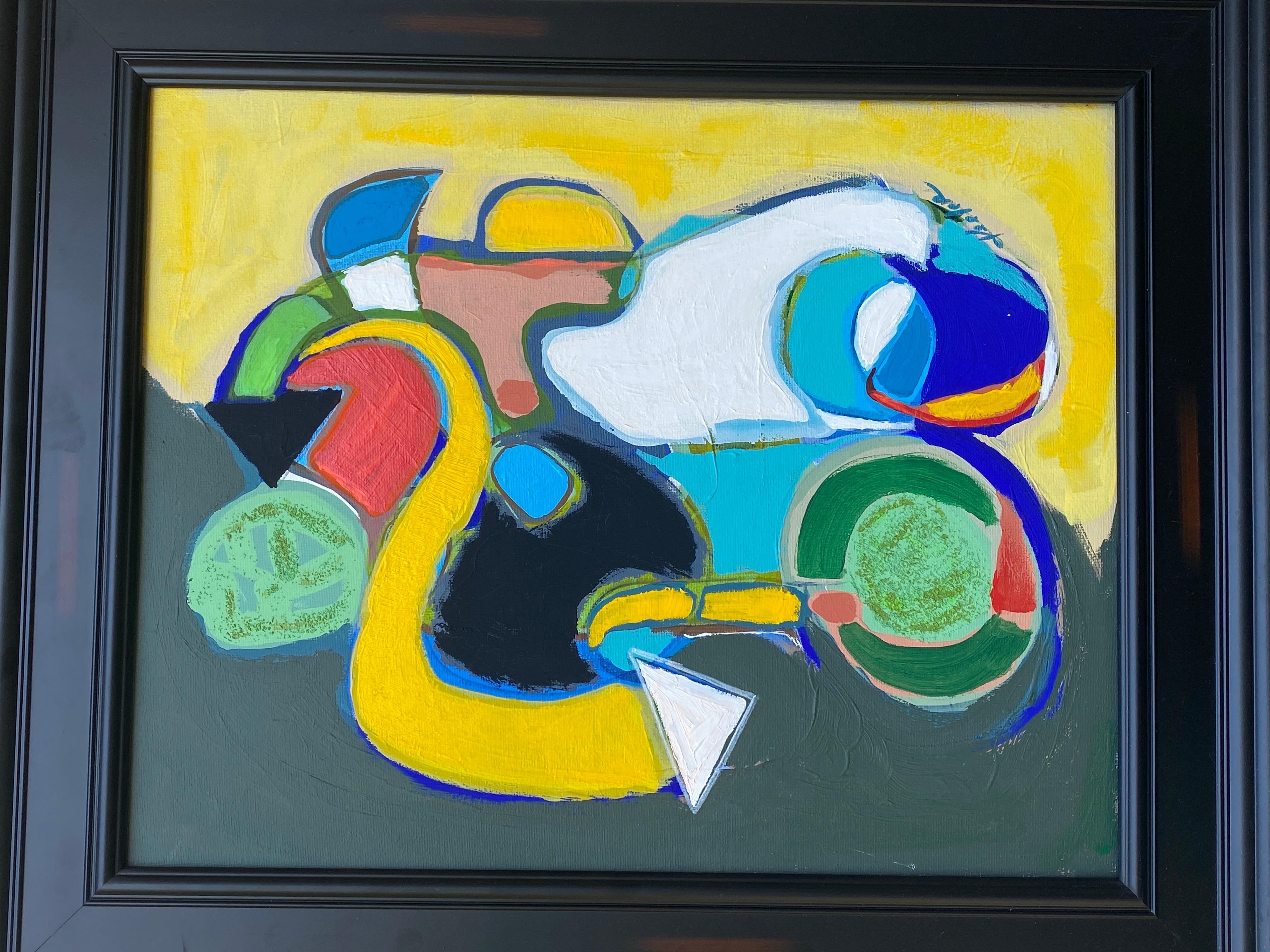 Original Modern Bright Color Abstract Painting by Palm Springs Artist For Sale 6