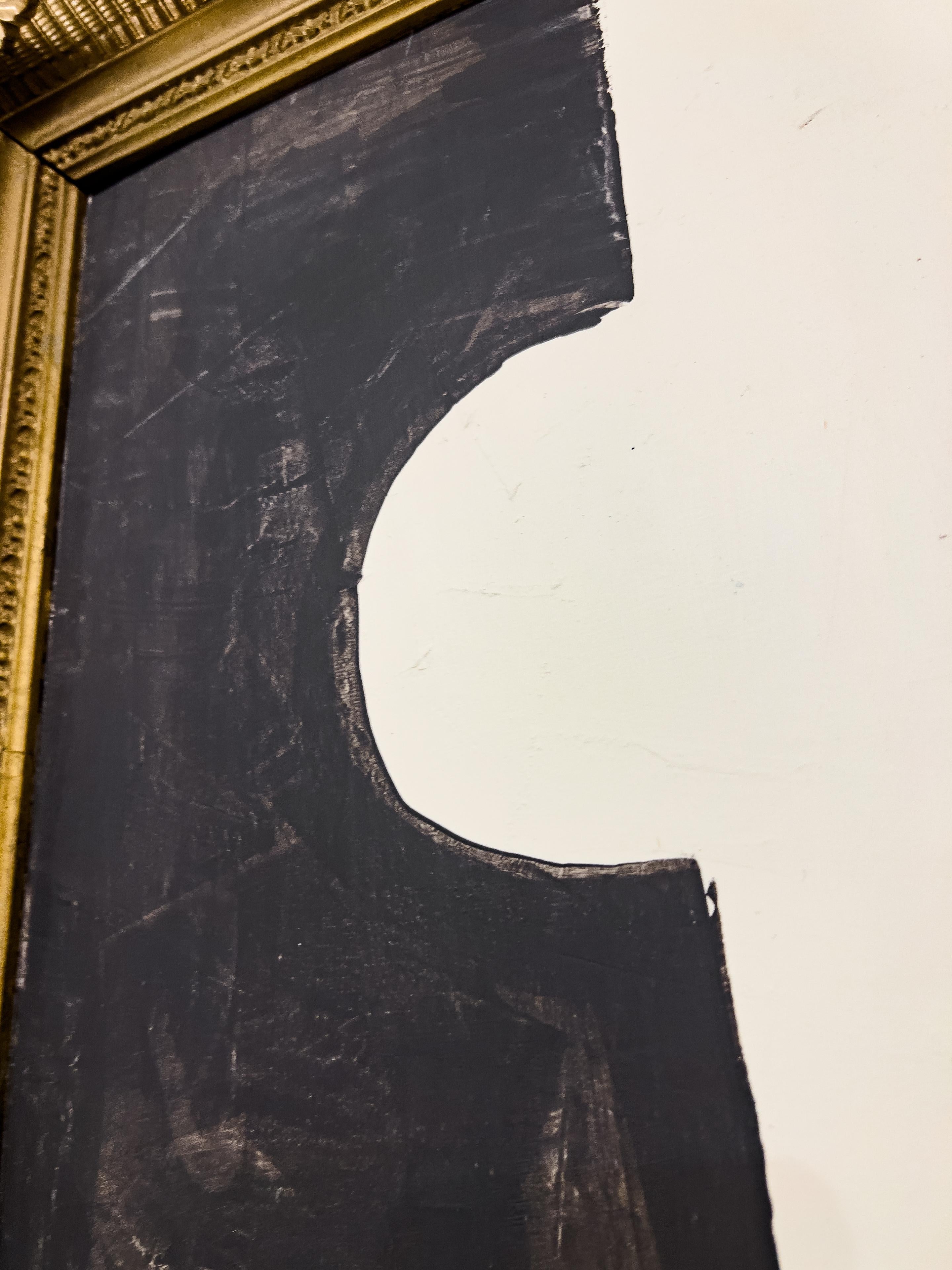 modern art in antique frame