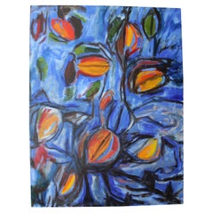 Peinture à l'huile cubiste moderne originale ! "FORBIDDEN FRUIT" Art abstrait Dan Sharp