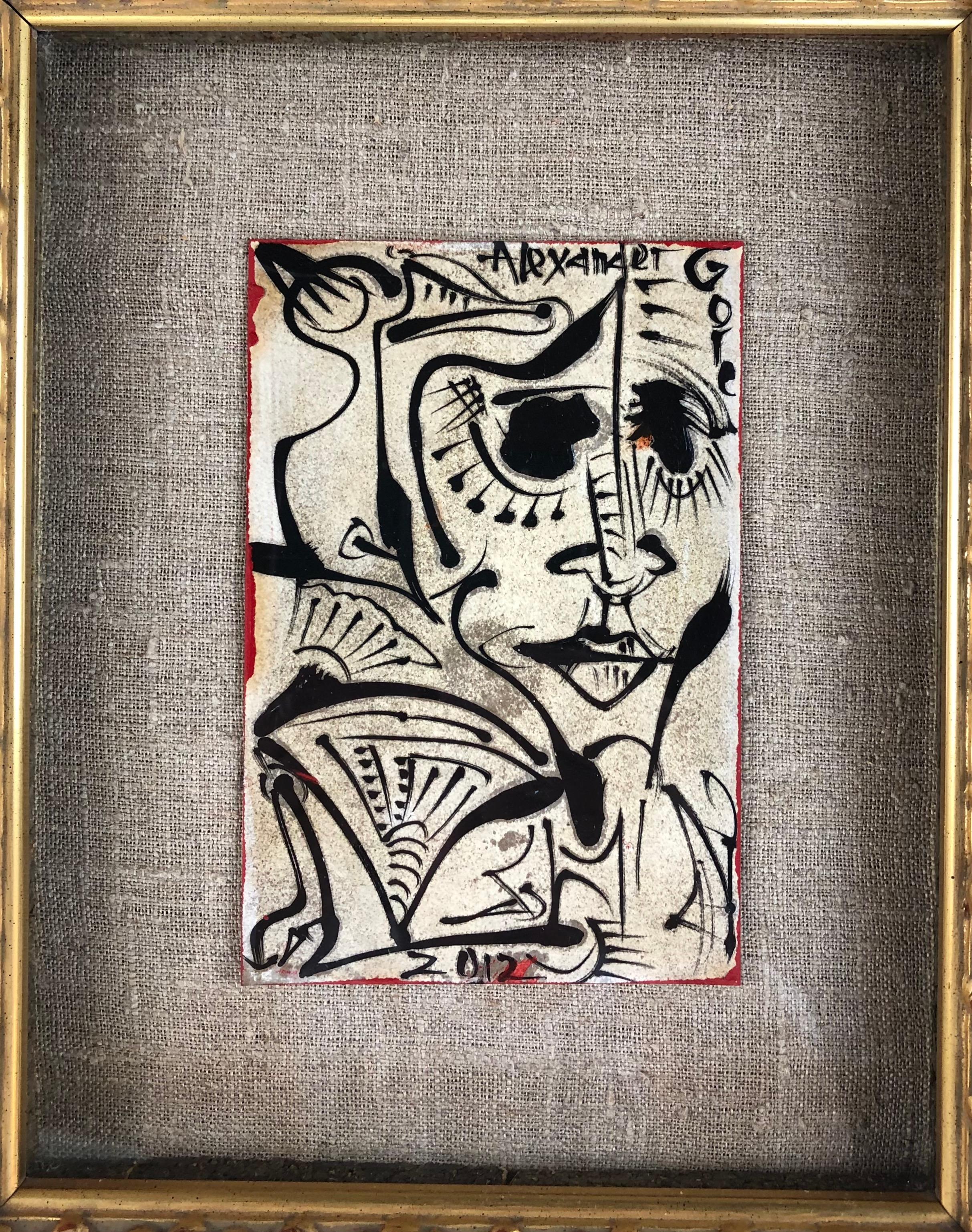 Pittura moderna surrealista di Alexander Gore Pittura ispirata a Picasso Certificata In condizioni buone in vendita a Miami, FL