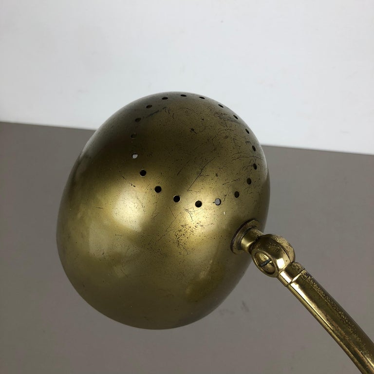 Original Modernist Brass Metal Table Light Made by Cosack Attributed, Germany For Sale 7