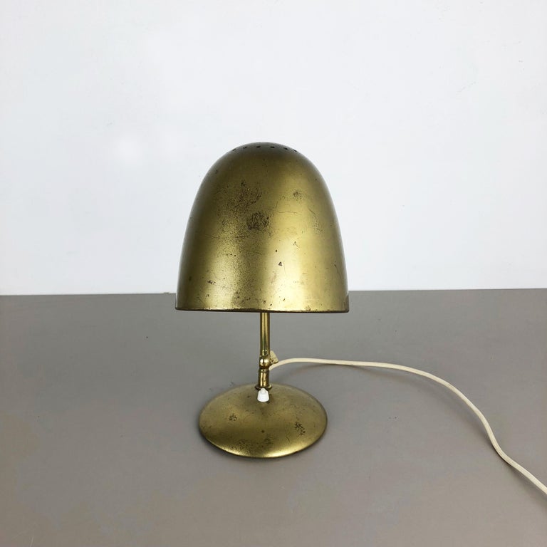 Original Modernist Brass Metal Table Light Made by Cosack Attributed, Germany For Sale 3