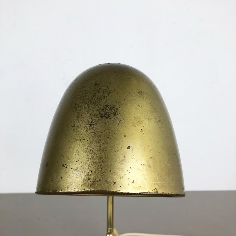Original Modernist Brass Metal Table Light Made by Cosack Attributed, Germany For Sale 4