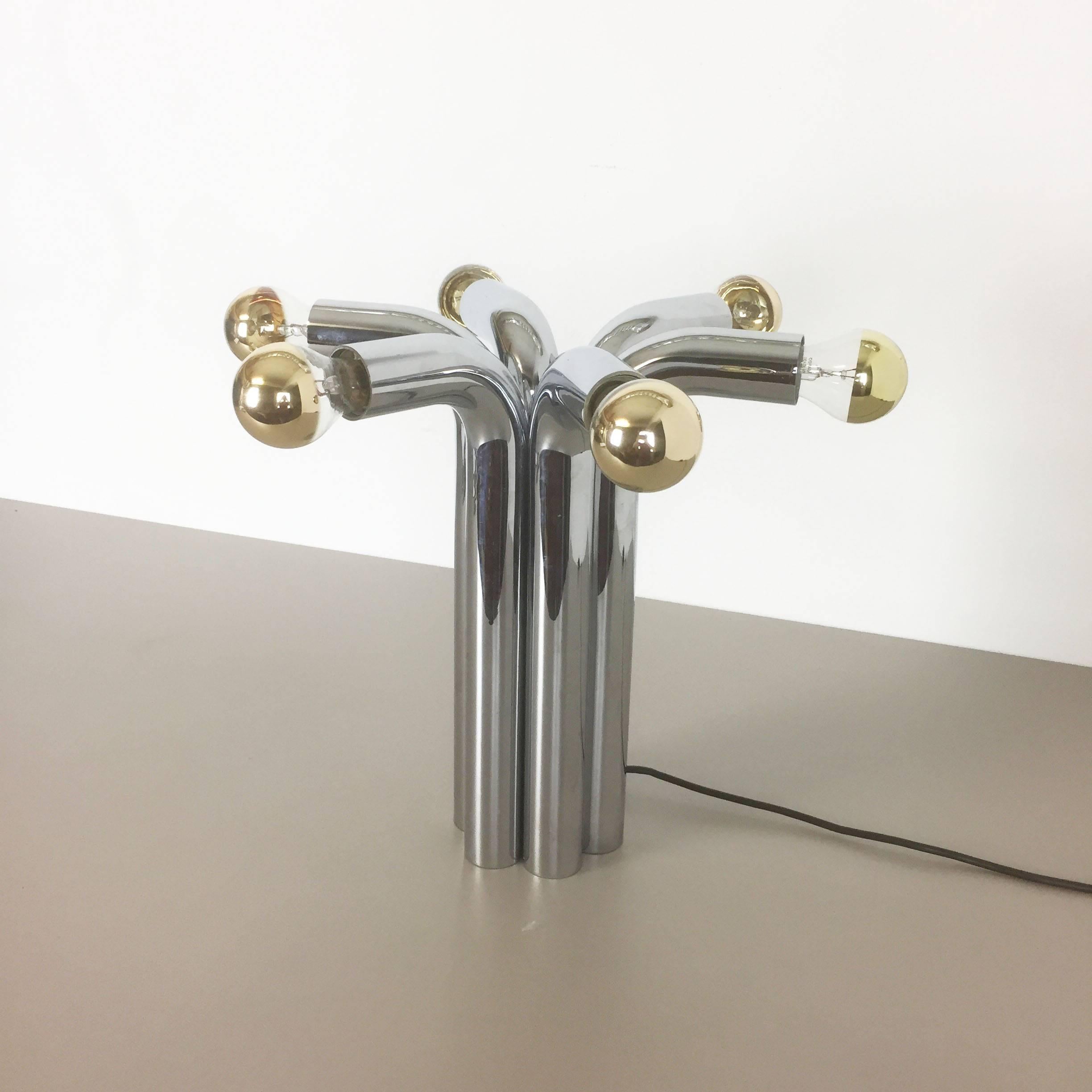 Mid-Century Modern Original Modernist 1960s Sputnik Chromed Table Light by Cosack Lights, Germany