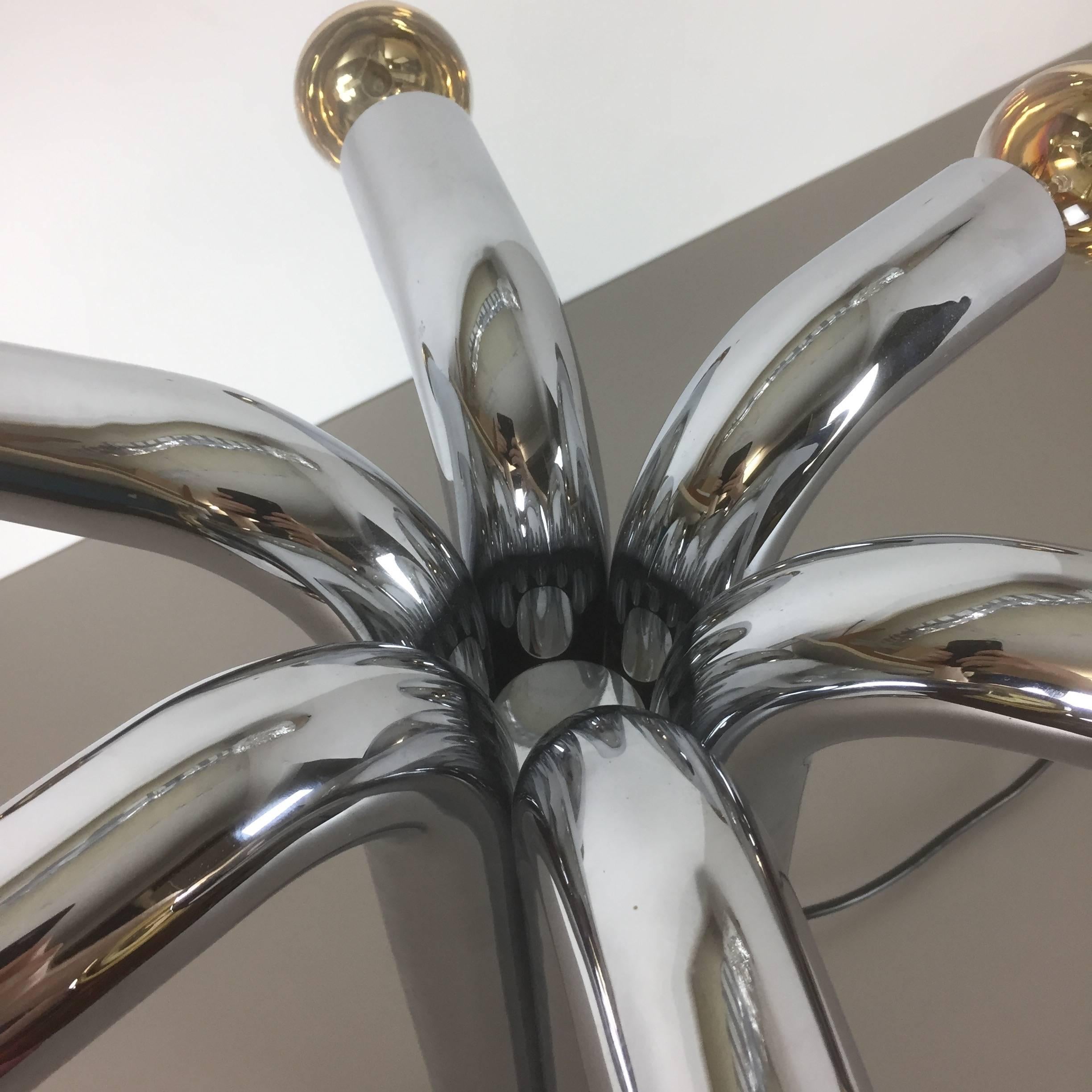 Original Modernist 1960s Sputnik Chromed Table Light by Cosack Lights, Germany For Sale 2