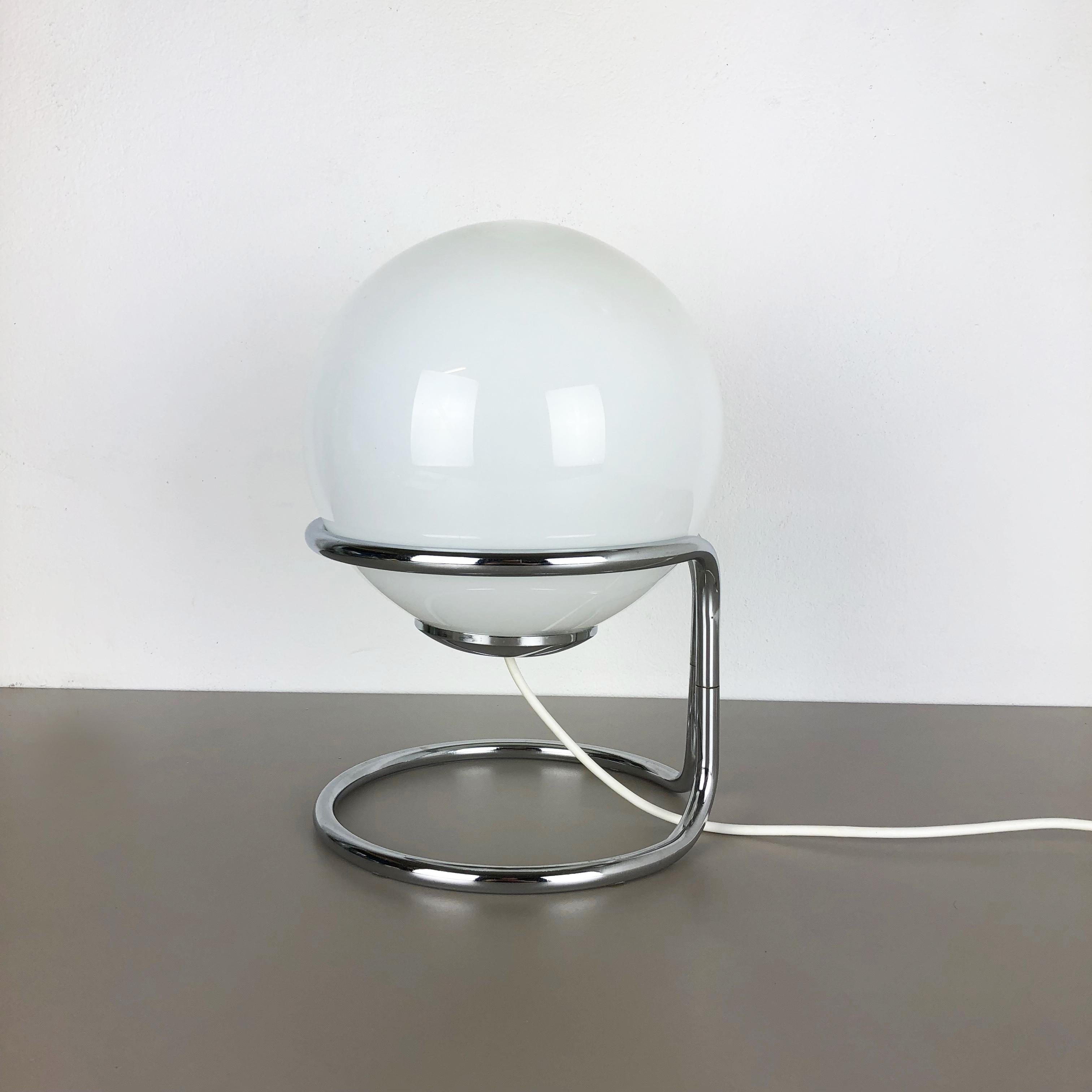 Mid-Century Modern Original Modernist 1960s Sputnik Chromed Table Light by Honsel Lights, Germany