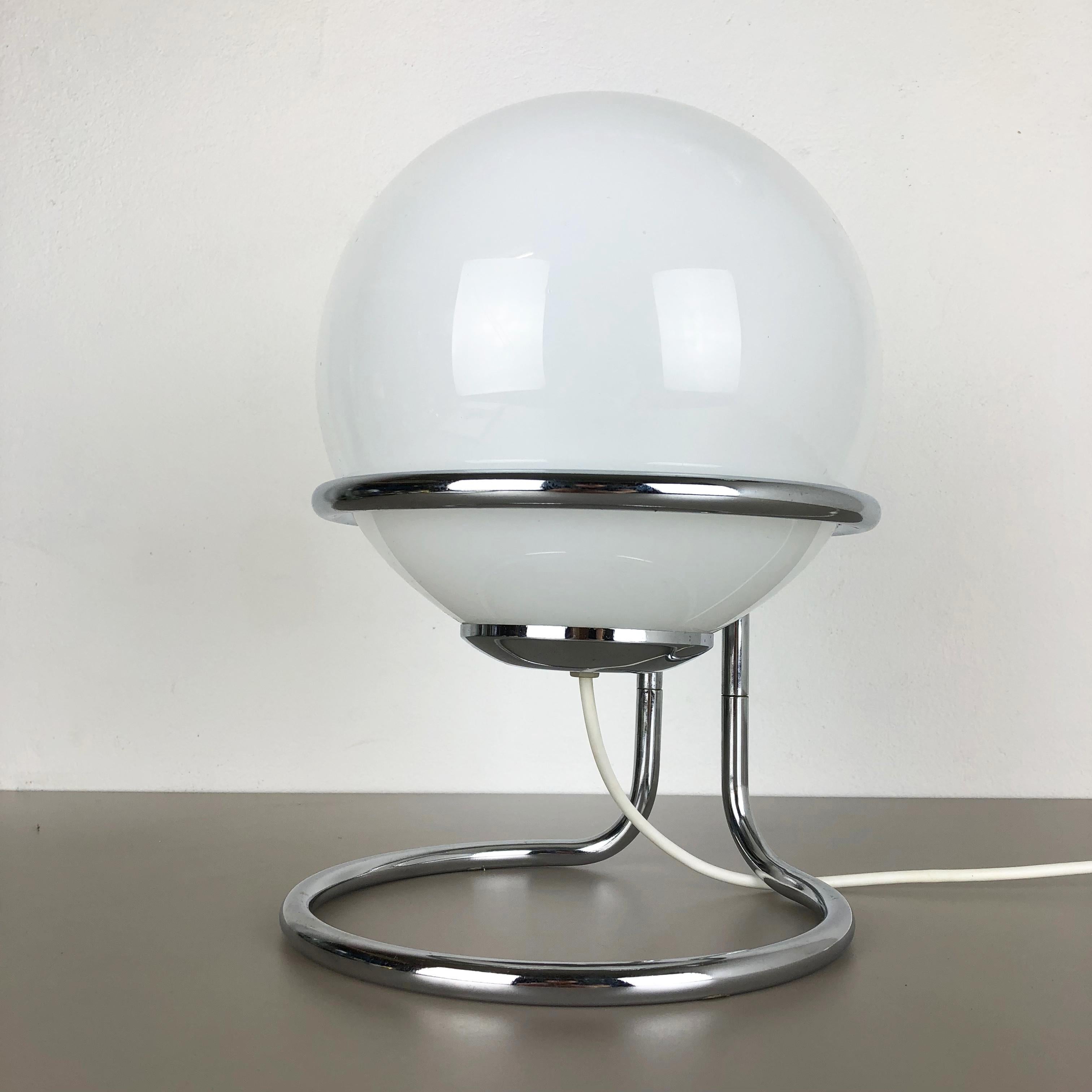 Original Modernist 1960s Sputnik Chromed Table Light by Honsel Lights, Germany 1