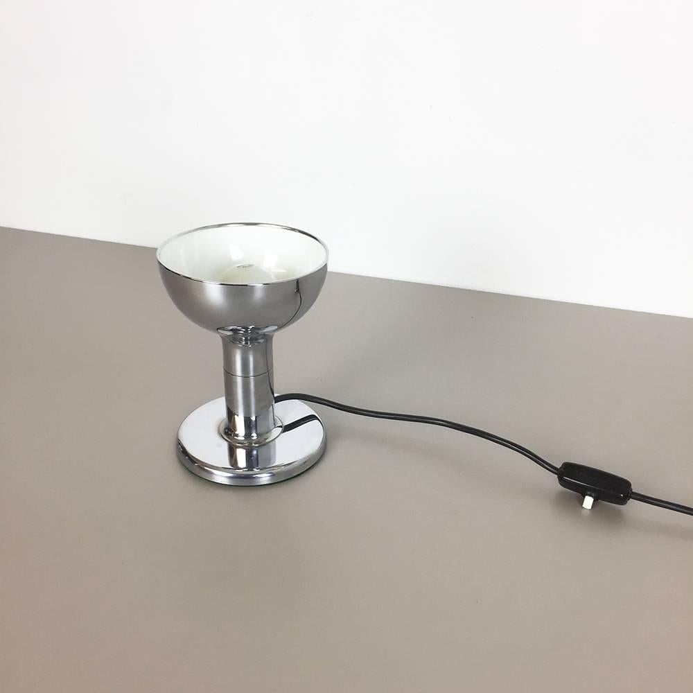 20th Century Original Modernist 1970s Chrome Table Light Made by Cosack Lights, Germany For Sale