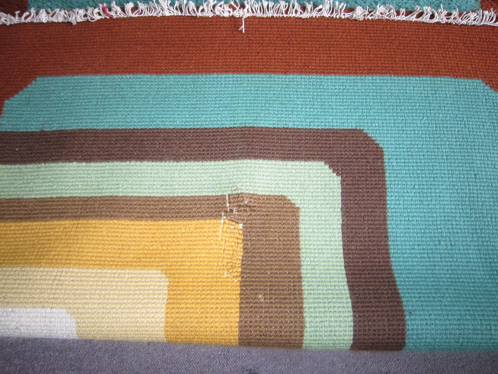 Original Modernist colorful Carpet with Bold Geometric Design For Sale 2