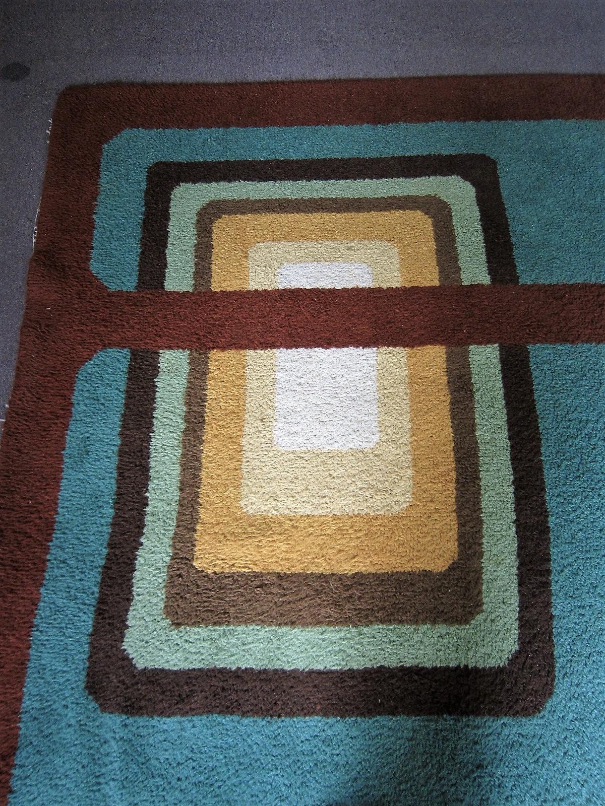 Original Modernist colorful Carpet with Bold Geometric Design For Sale 5