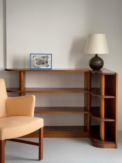 Original Modernist corner bookcase in Mahogany by Danish Cabinet maker 1920s.