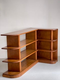 Original modernistisches Eckregal aus Mahagoni von einem dänischen Tischler aus den 1920er Jahren.