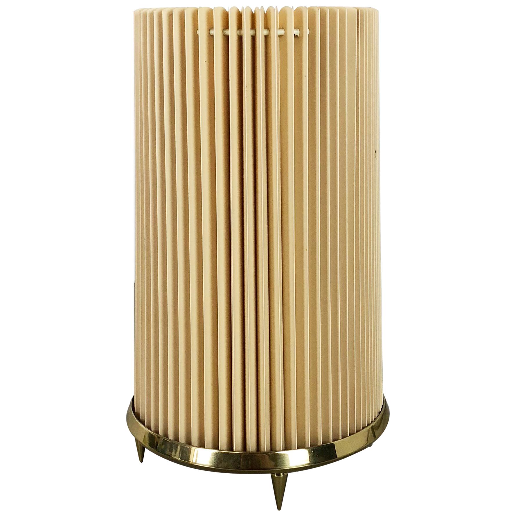 Original Modernist Huge Stilnovo Style Table Light with Brass Base, Italy, 1970s For Sale