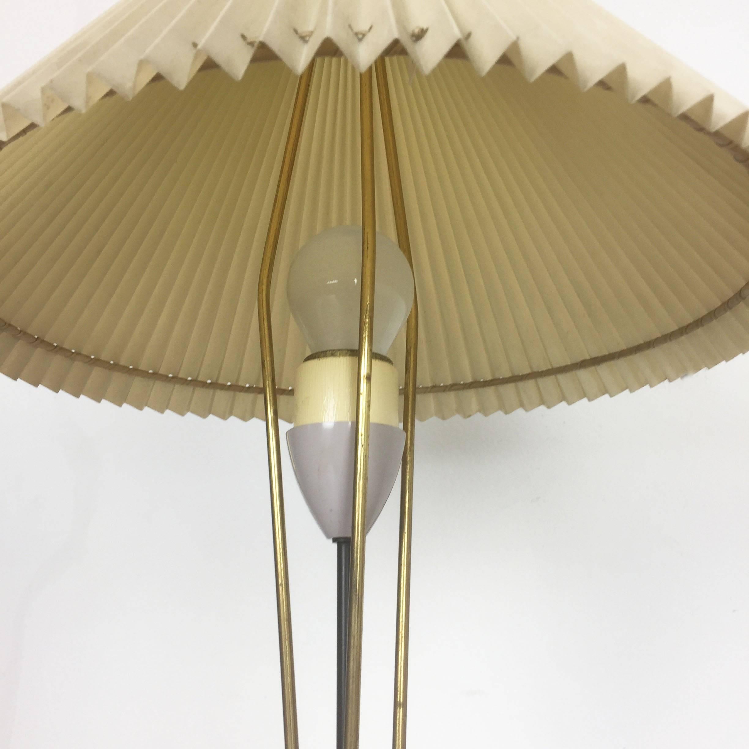 Italian Original Modernist Huge Table Light with Metal Base, Italy, 1960s For Sale