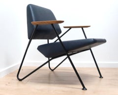 Original Modernist Leather Polygon Armchair by Prostoria