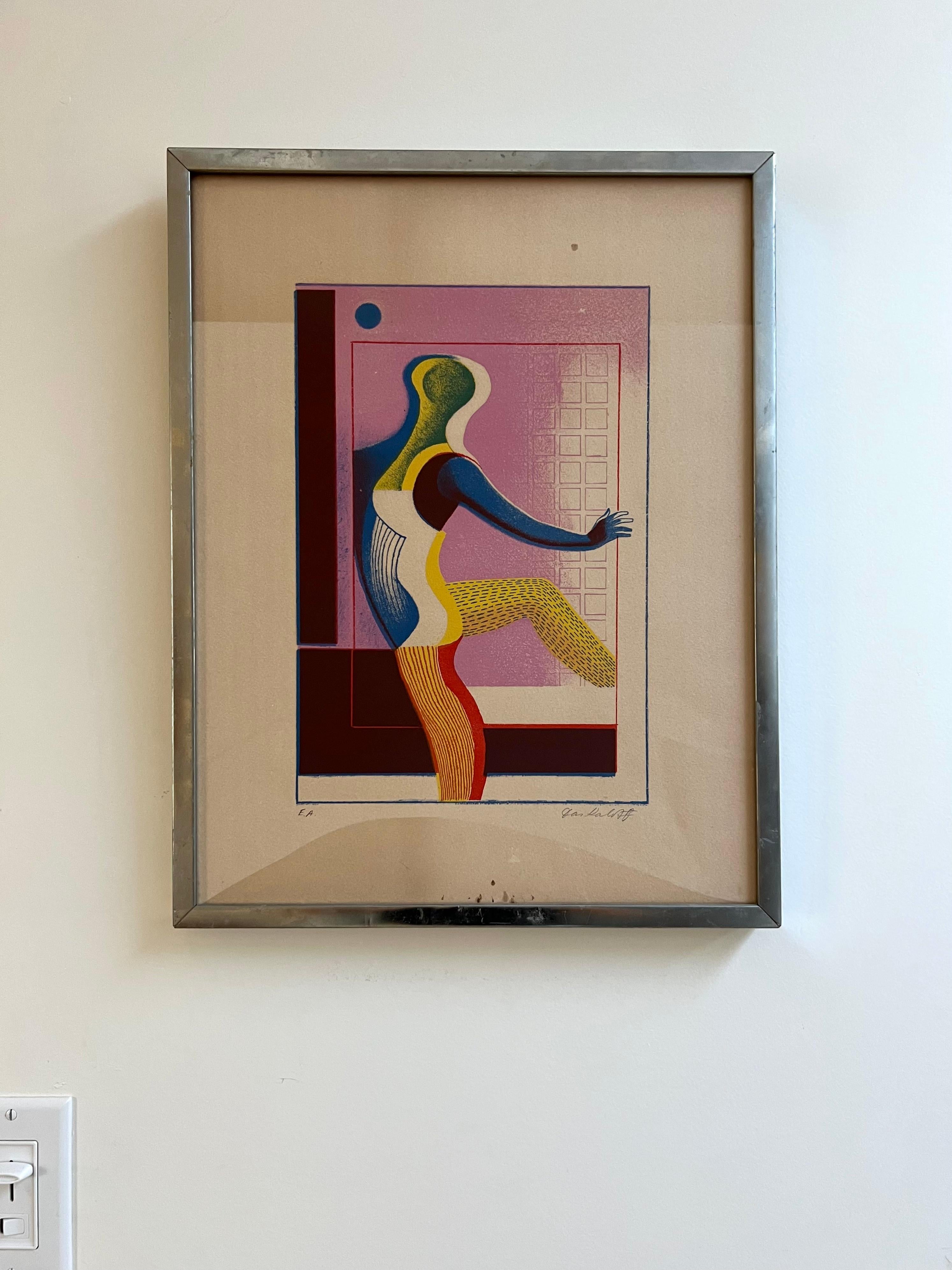 Original Modernist Lithograph by Georgi Daskaloff, Early 1960s In Good Condition In View Park, CA