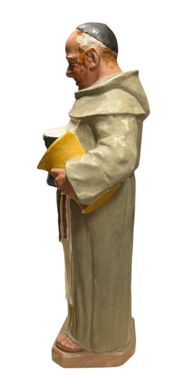 Statue originale de moine "Mönchshofbräu" Statue publicitaire pour la bière, années 1930