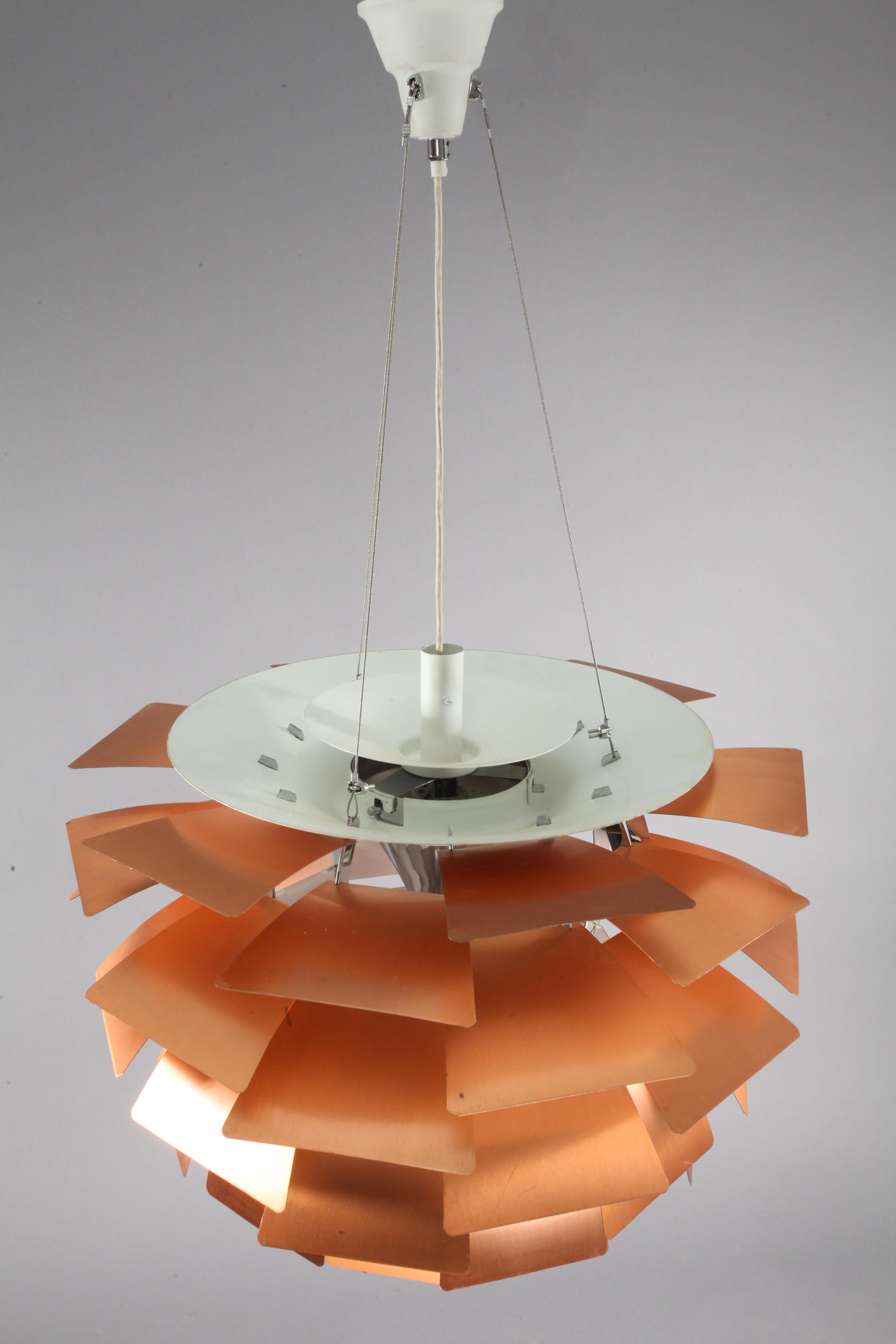 Danish Original Monumental Poul Henningsen Copper PH Artichoke Chandelier Louis Poulsen