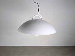 Original Mondkuppel Hängelampe Elio Martinelli Luce Pendelleuchte