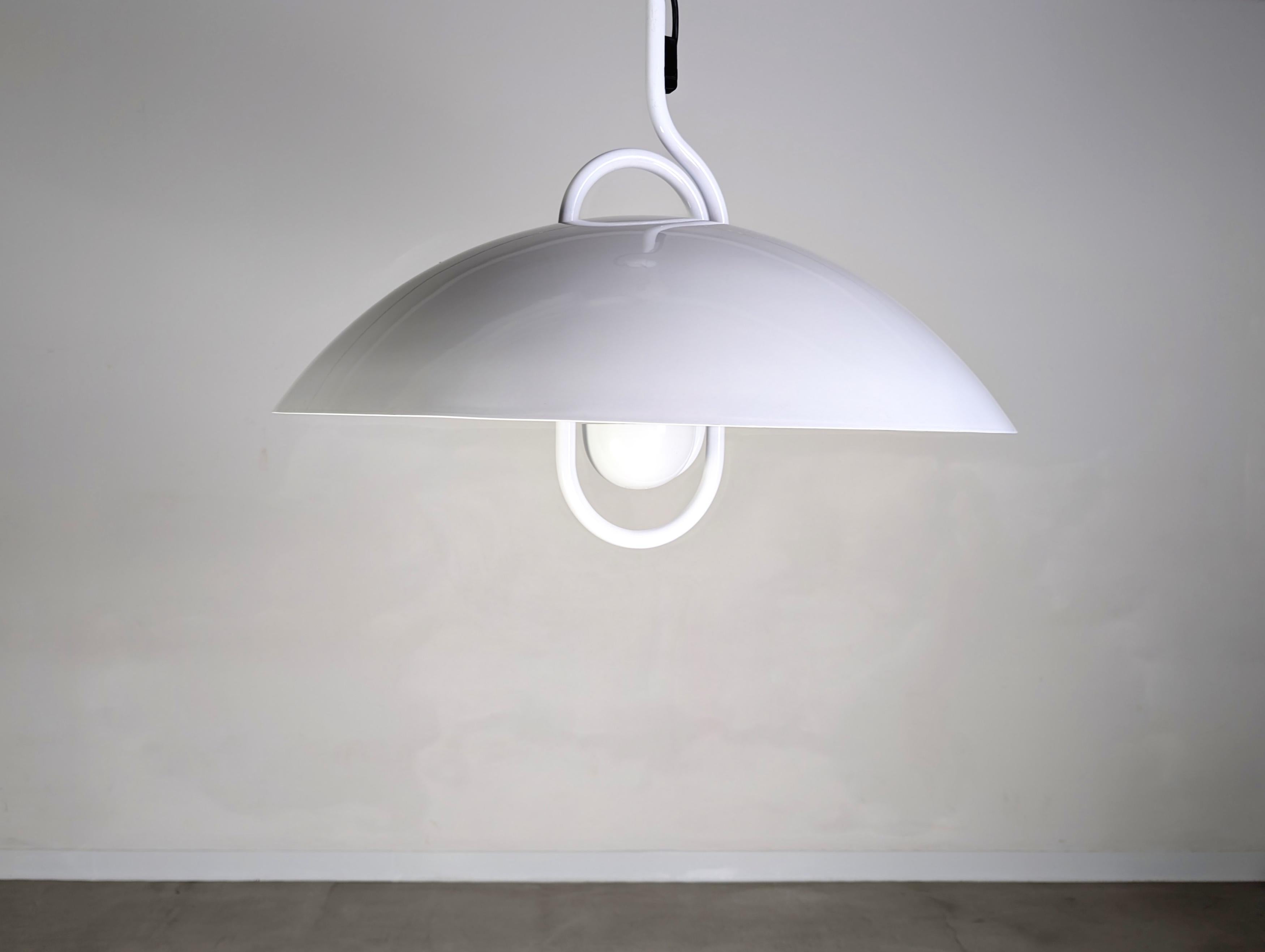 Cúpula lunar original Hängelampe Elio Martinelli Luce Pendelleuchte Moderno de mediados de siglo en venta