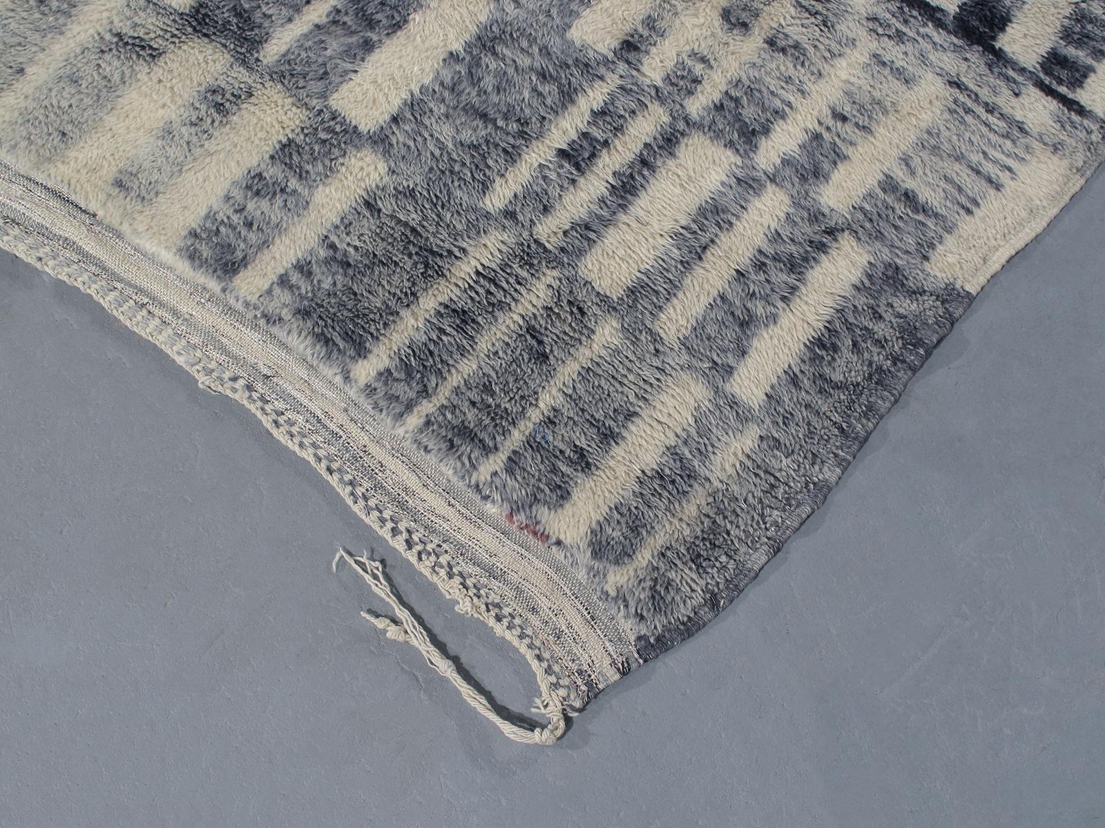 Original Moroccan Beni Ourain Style Berber Tribal Rug In New Condition For Sale In New York, NY