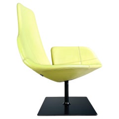 Original Moroso armchair leather green Patricia Urquiola swivel