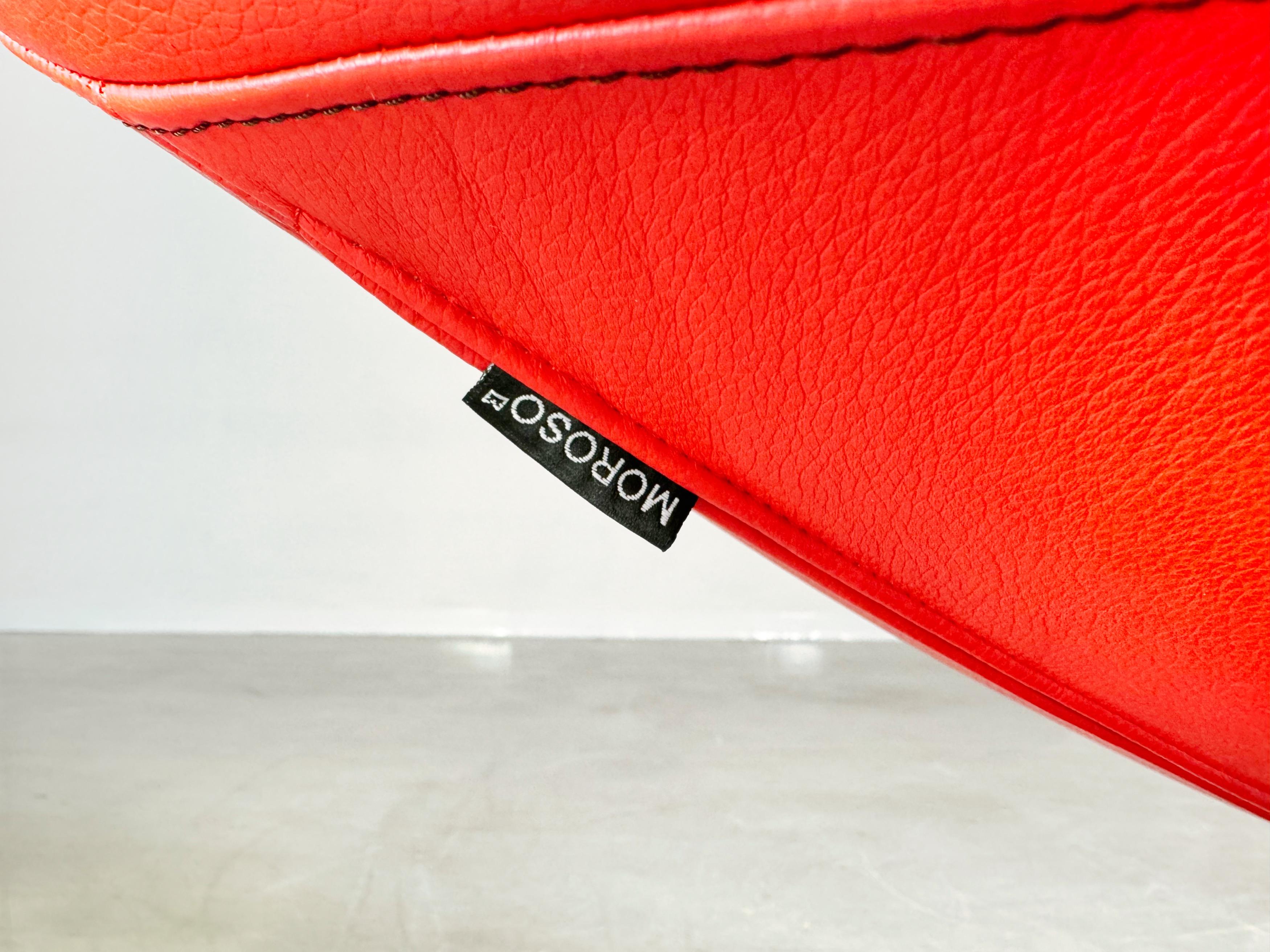 Fauteuil original Moroso rouge Patricia Urquiola pivotant en vente 4