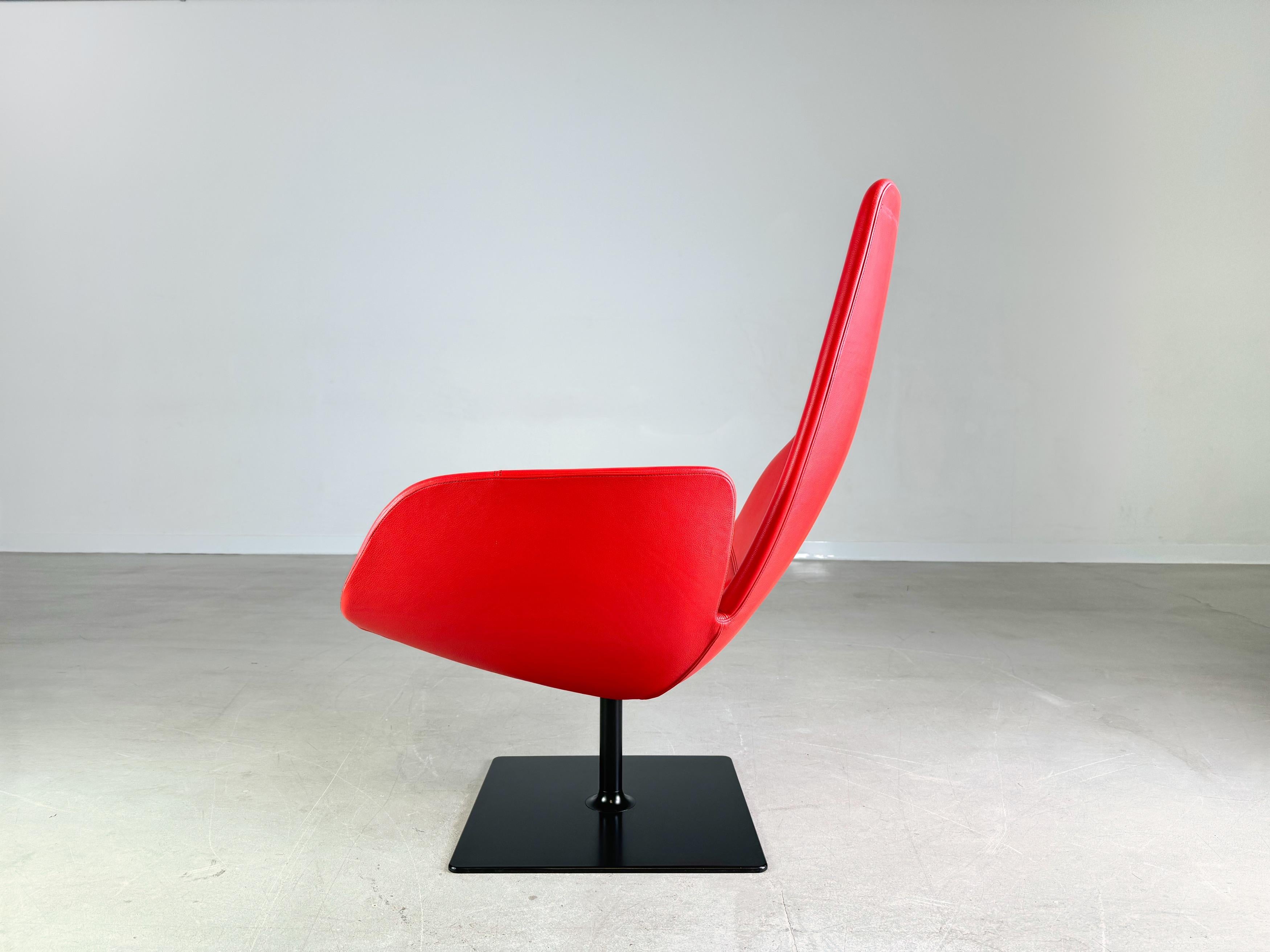 Fauteuil original Moroso rouge Patricia Urquiola pivotant en vente 2