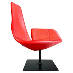 Original Moroso armchair leather red Patricia Urquiola swivel II