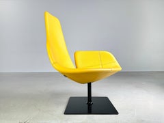 Original Moroso armchair leather yellow Patricia Urquiola swivel