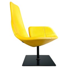 Original Moroso armchair leather yellow Patricia Urquiola swivel