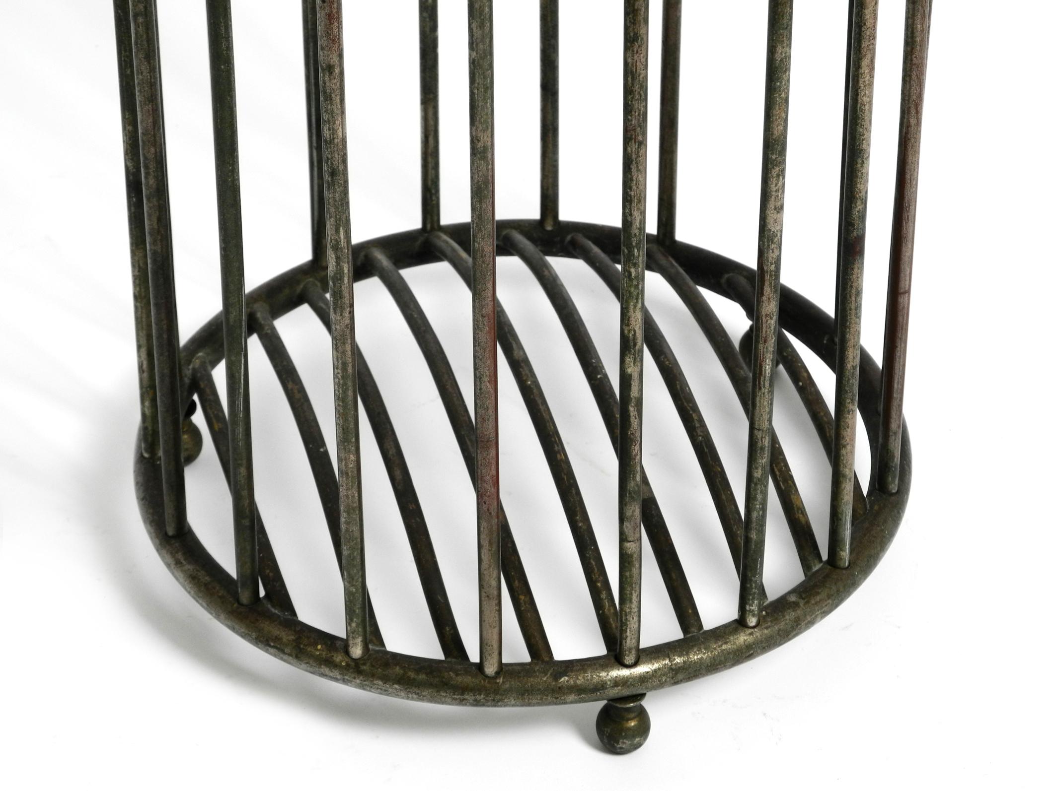 Original Mott's Plumbing Towel Basket Made of Nickel-Plated Brass from the 1910s 8