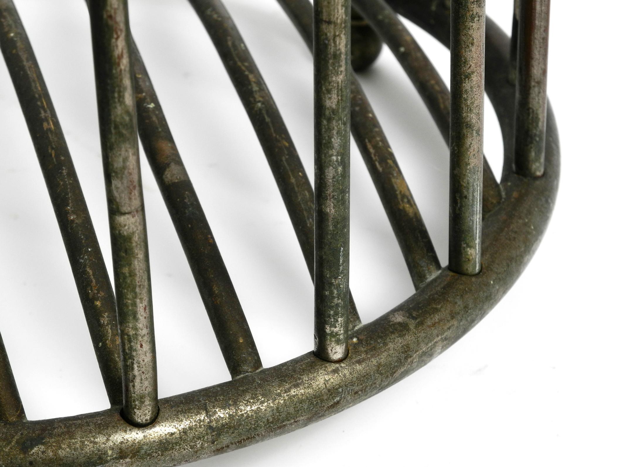 Original Mott's Plumbing Towel Basket Made of Nickel-Plated Brass from the 1910s 11
