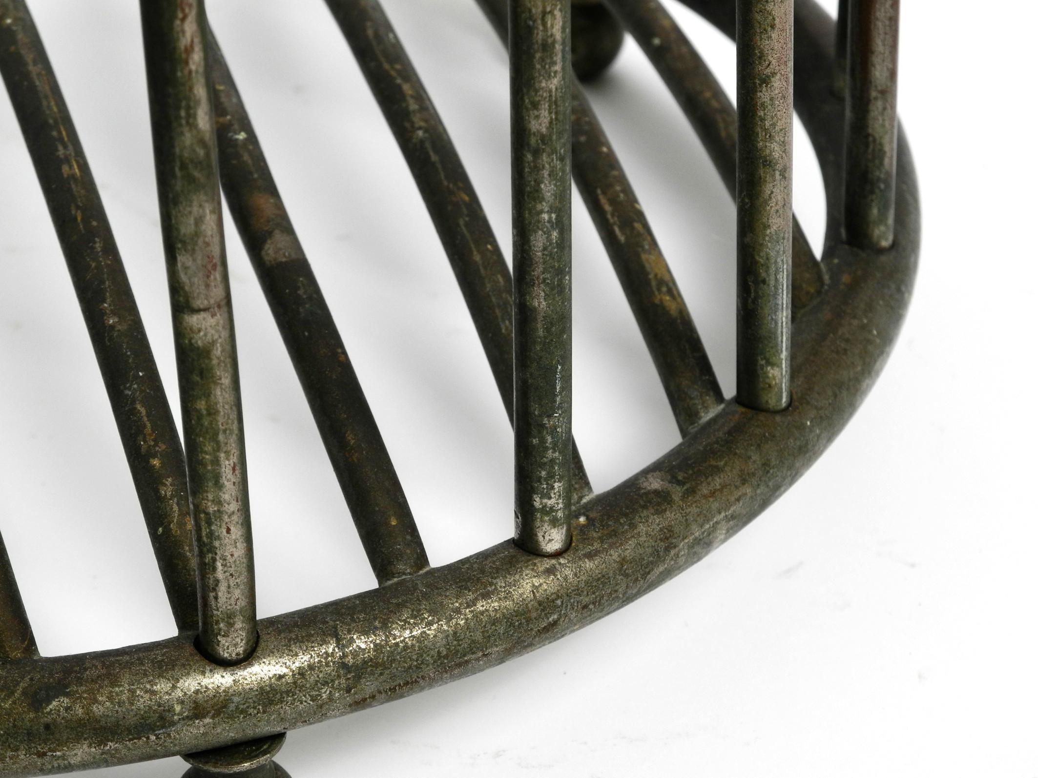 Original Mott's Plumbing Towel Basket Made of Nickel-Plated Brass from the 1910s 13