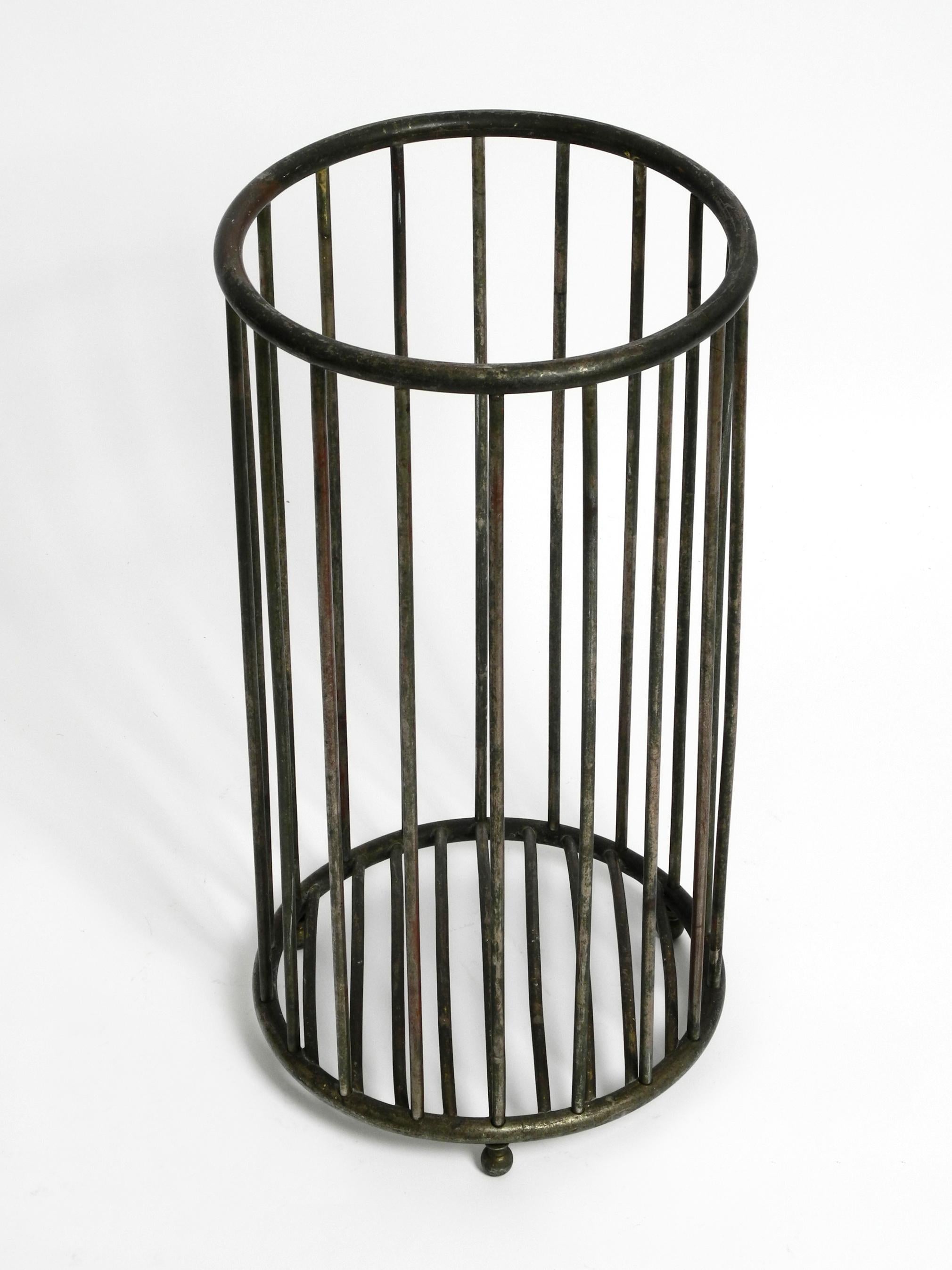 Original Mott's Plumbing Towel Basket Made of Nickel-Plated Brass from the 1910s 14