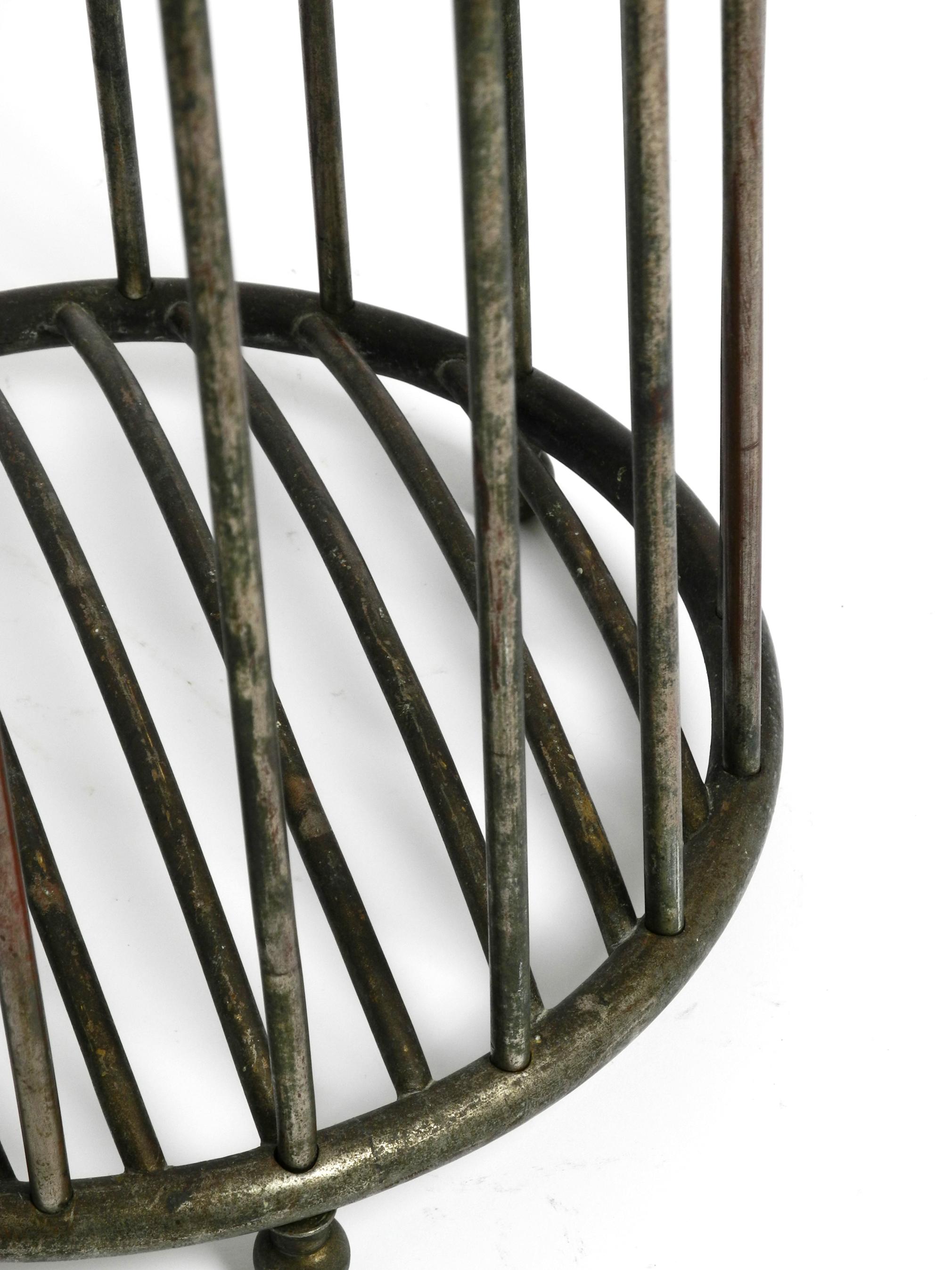 Original Mott's Plumbing Towel Basket Made of Nickel-Plated Brass from the 1910s 1