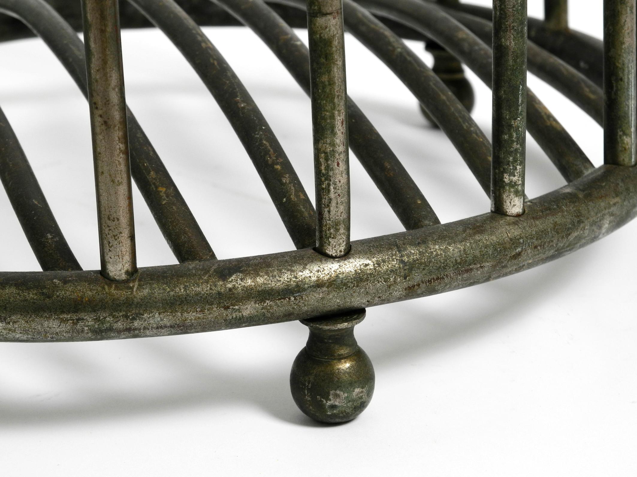 Original Mott's Plumbing Towel Basket Made of Nickel-Plated Brass from the 1910s 2