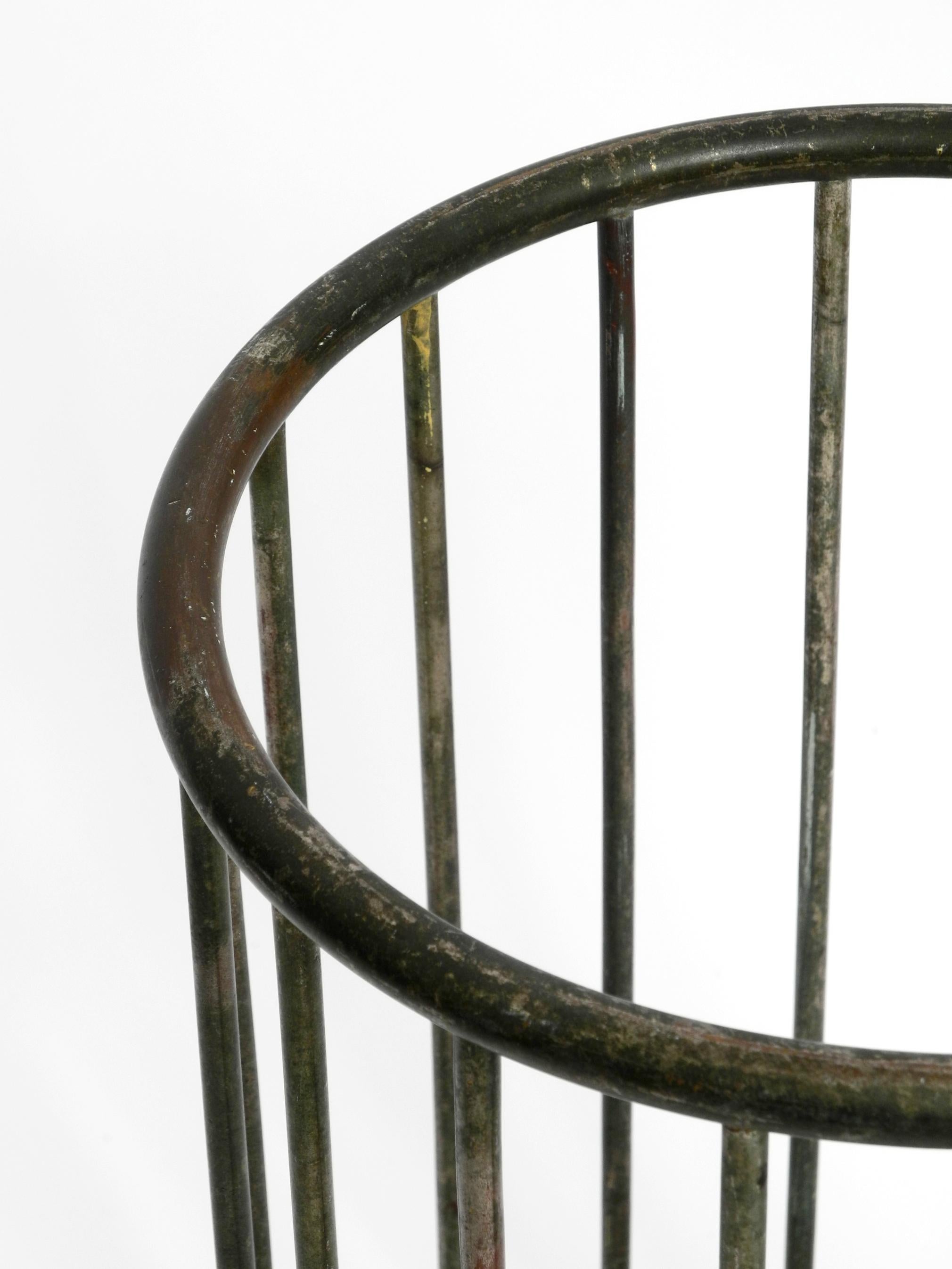 Original Mott's Plumbing Towel Basket Made of Nickel-Plated Brass from the 1910s 3