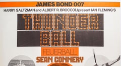 Original Movie Poster, 007 James Bond, Thunder ball, Sean Connery Submarine 1980