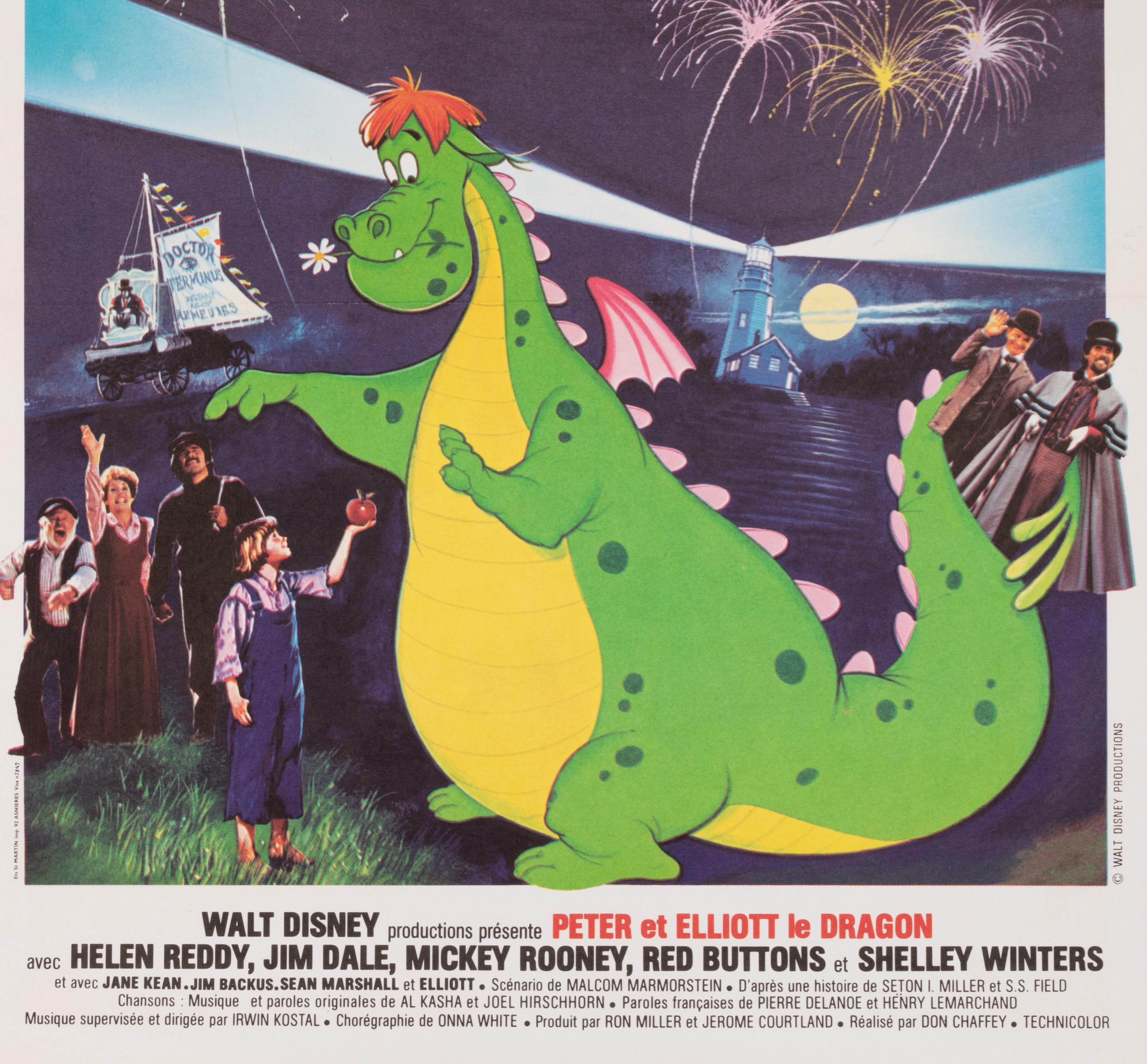 Original Filmplakat, Peter und Elliott Drache, Walt Disney, Cartoon Child 1980 (Moderne der Mitte des Jahrhunderts) im Angebot